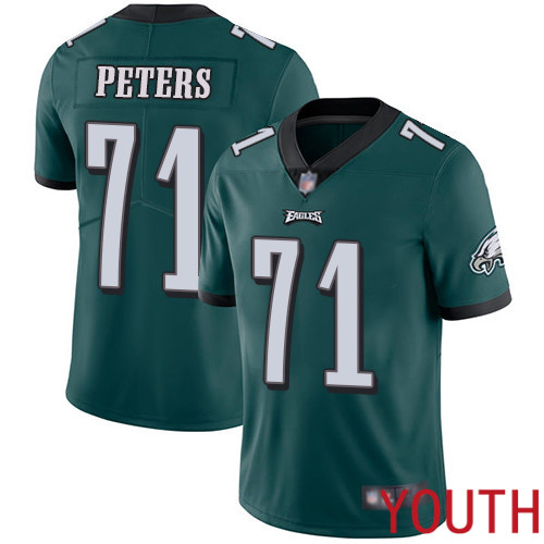 Youth Philadelphia Eagles #71 Jason Peters Midnight Green Team Color Vapor Untouchable NFL Jersey Limited Player